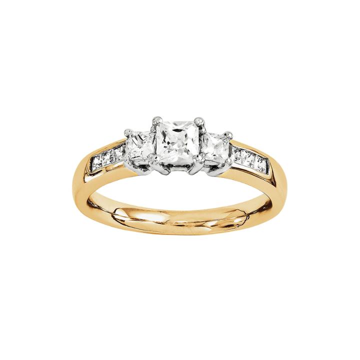3/8 Ct. T.w. Diamond 14k Gold 3-stone Ring