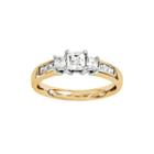 3/8 Ct. T.w. Diamond 14k Gold 3-stone Ring