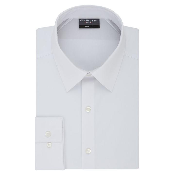 Van Heusen Lux Sateen Reg Stretch Long Sleeve Dress Shirt