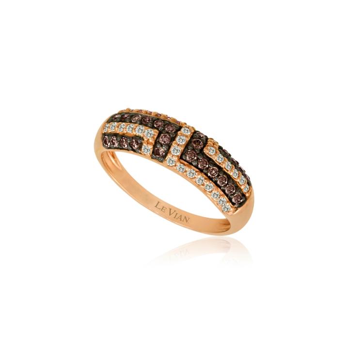 Grand Sample Sale By Le Vian 1/2 Ct. T.w. Chocolate Diamonds & Vanilla Diamonds In 14k Strawberry Gold Chocolatier Ring