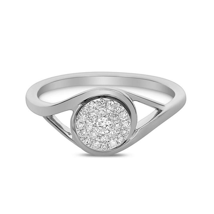 Womens 1/7 Ct. T.w. Round White Diamond 14k Gold Engagement Ring