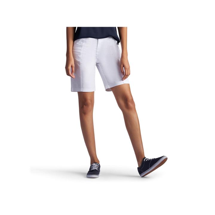 Lee 8 1/2 Relaxed Fit Twill Bermuda Shorts-petites