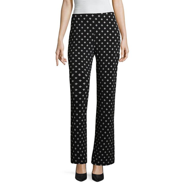 Liz Claiborne Wide Leg Printed Pant - Tall