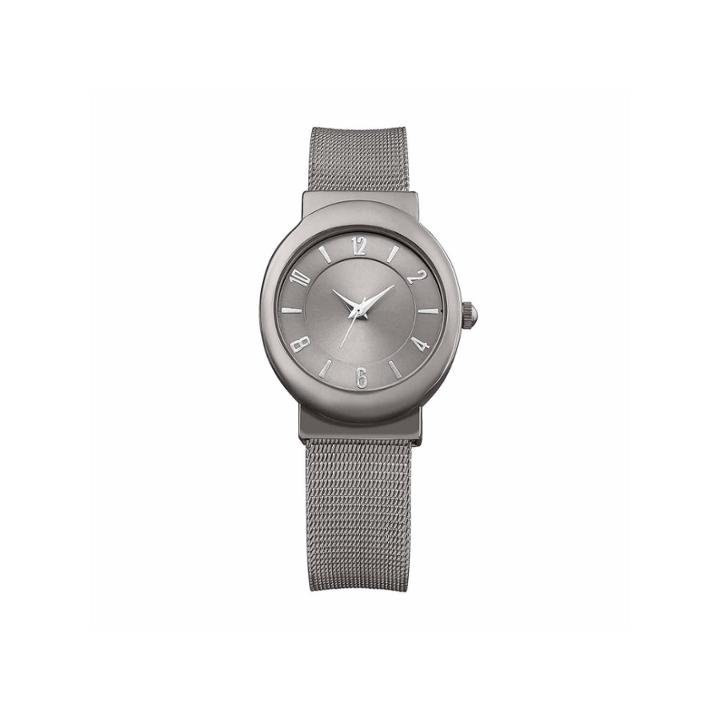 Mixit Womens Gunmetal Mesh Bangle Watch