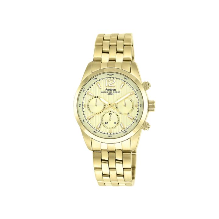 Armitron All Sport Mens Gold-tone Stainless Steel Chronograph Watch