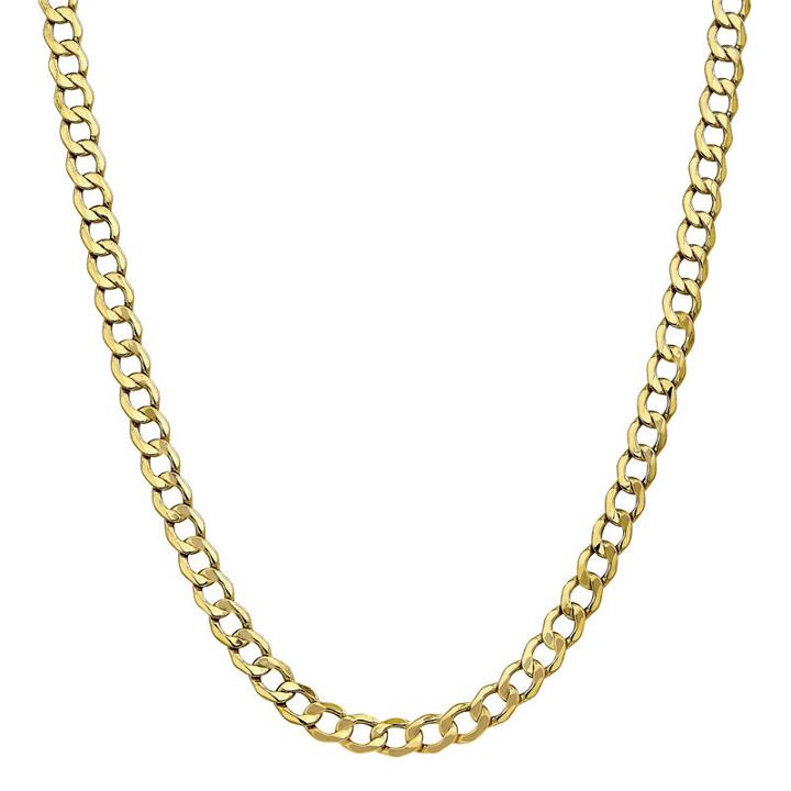 10k Gold Semisolid Curb 18 Inch Chain Necklace