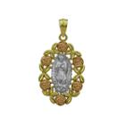 10k Tri-color Gold Our Lady Of Guadalupe Charm Pendant