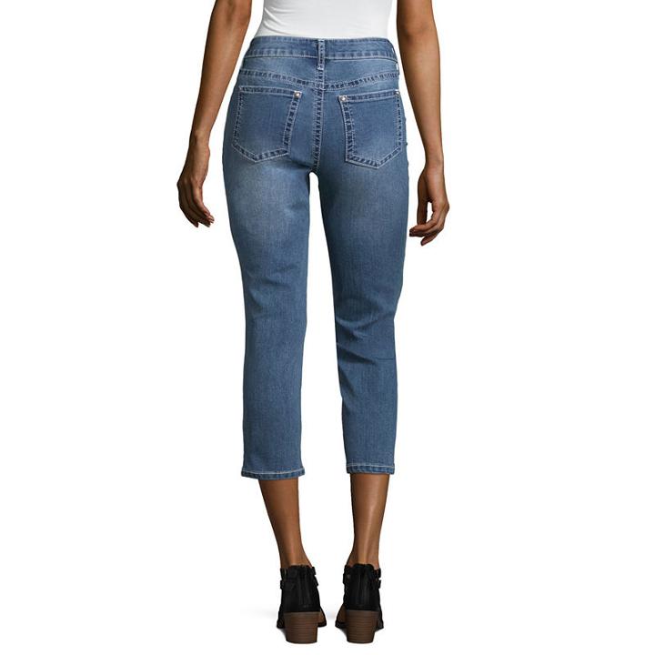 A.n.a Embroidered Hem Capri Capris