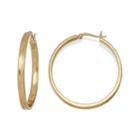 Silver Reflections&trade; 18k Gold Over Brass Square Tube Hoop Earrings