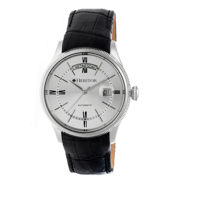 Heritor Vernon Mens Black Strap Watch-herhr5805