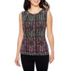 Chelsea Rose Sleeveless Jewel Neck Blouse