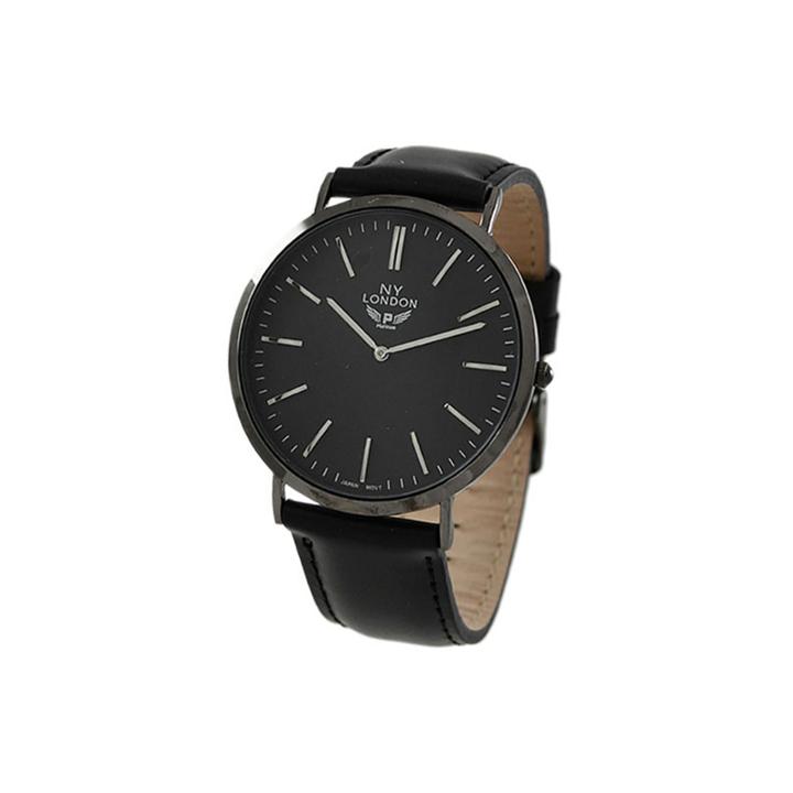 Ny London Mens Black Strap Watch-10015