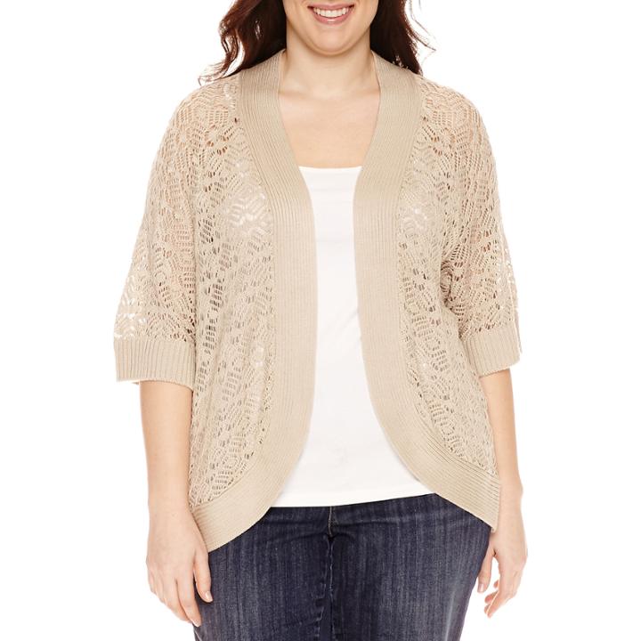 Liz Claiborne Crochet Shrug-plus