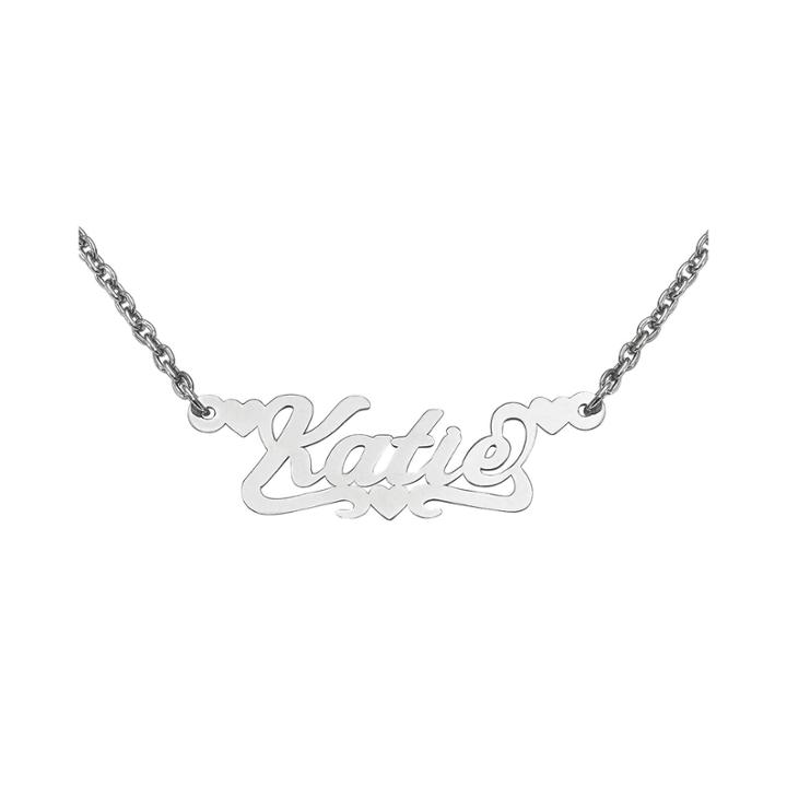 Personalized 12x37mm Scroll Name Necklace
