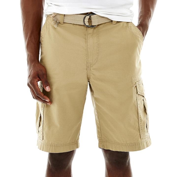 Unionbay Lewis Ripstop Belted Cargo Shorts