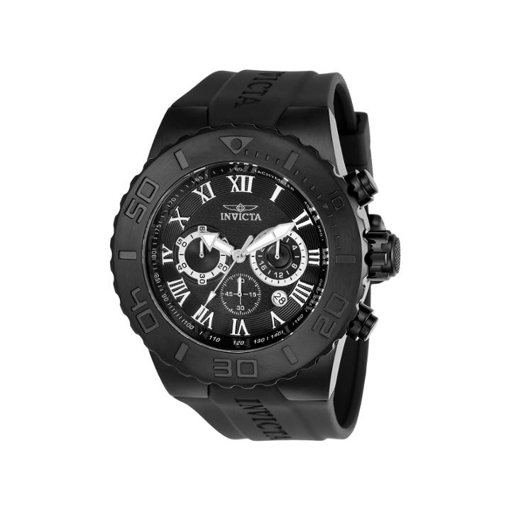 Invicta Mens Black Strap Watch-24779