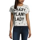 Crazy Plant Lady Cropped Tee - Juniors
