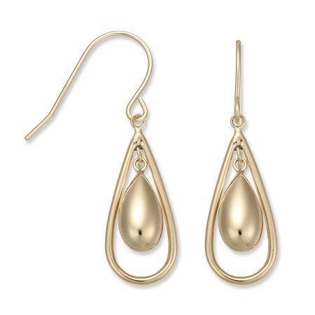14k Gold Teardrop Earrings