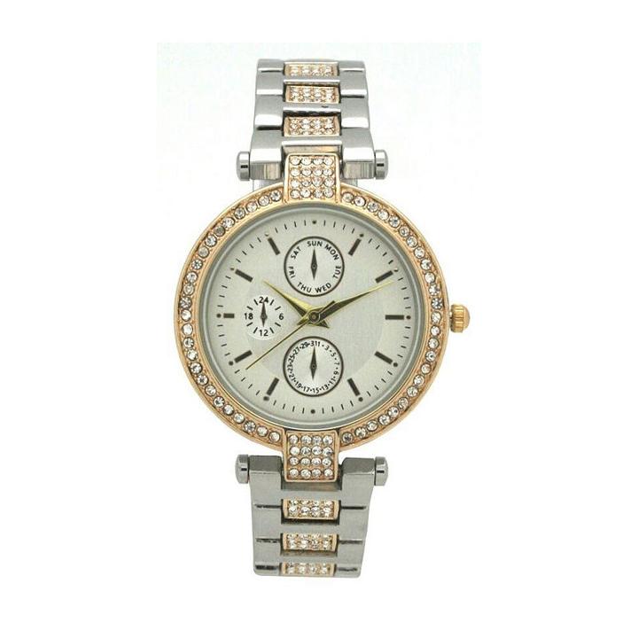 Olivia Pratt Unisex Two Tone Strap Watch-16852twotone