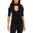 Bold Elements Choker Cold Shoulder Sweater