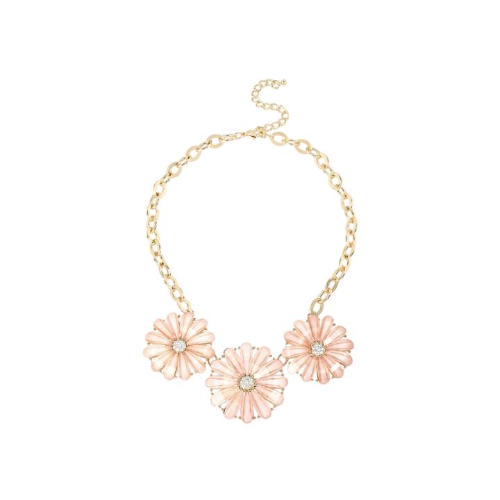 Mixit™ Gold-tone Pink Flower Collar Necklace