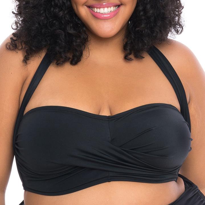 Boutique + Halter Swimsuit Top-plus