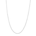 10k White Gold Solid Cable 22 Inch Chain Necklace