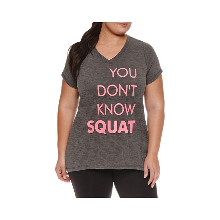 Xersion&trade; Short Sleeve V Neck T-shirt-plus