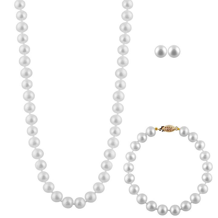 Womens 3-pc. White 14k Gold Jewelry Set