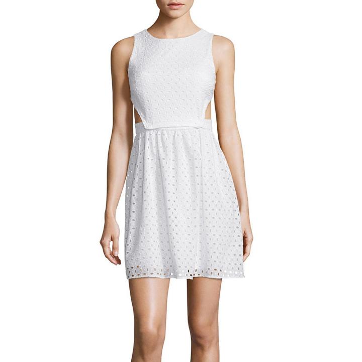 City Triangles Sleeveless Lace 2-pc. Cutout Dress- Juniors