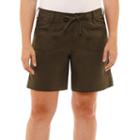 St. John's Bay Embroidered 5 Classic Fit Poplin Cargo Shorts