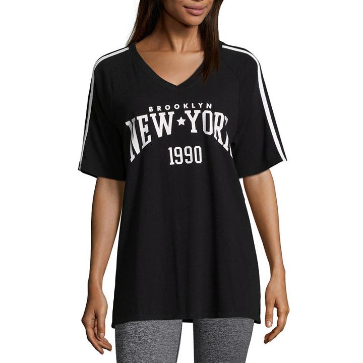 Flirtitude New York Oversized Tee - Juniors
