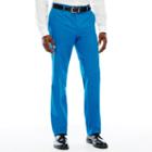 Men's Jf Stretch Cotton Bright Cobalt Flat-front Straight-leg Slim-fit Pants