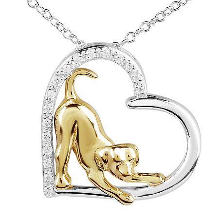 Aspca Tender Voices 1/10 Ct. T.w. Diamond Dog Pendant Necklace