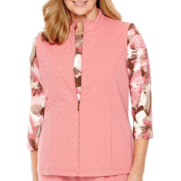 Alfred Dunner Lake Zurich Sleeveless French Terry Vest
