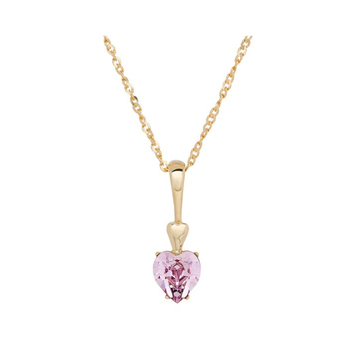 Womens Purple Crystal 14k Gold Over Silver Pendant Necklace