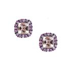Limited Quantities Morganite 10k White Gold Stud Earrings