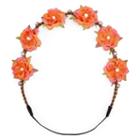 Carole Coral Flower & Crystal Headwrap