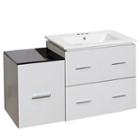 37.75-in. W Wall Mount White Vanity Set For 3h4-in. Drilling