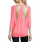 Xersion 3/4 Sleeve Round Neck T-shirt-womens