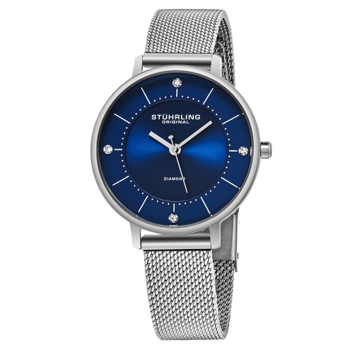 Stuhrling Womens Silver Tone Strap Watch-sp16310