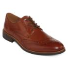 Stafford Mason Mens Leather Wingtip Oxford Dress Shoes