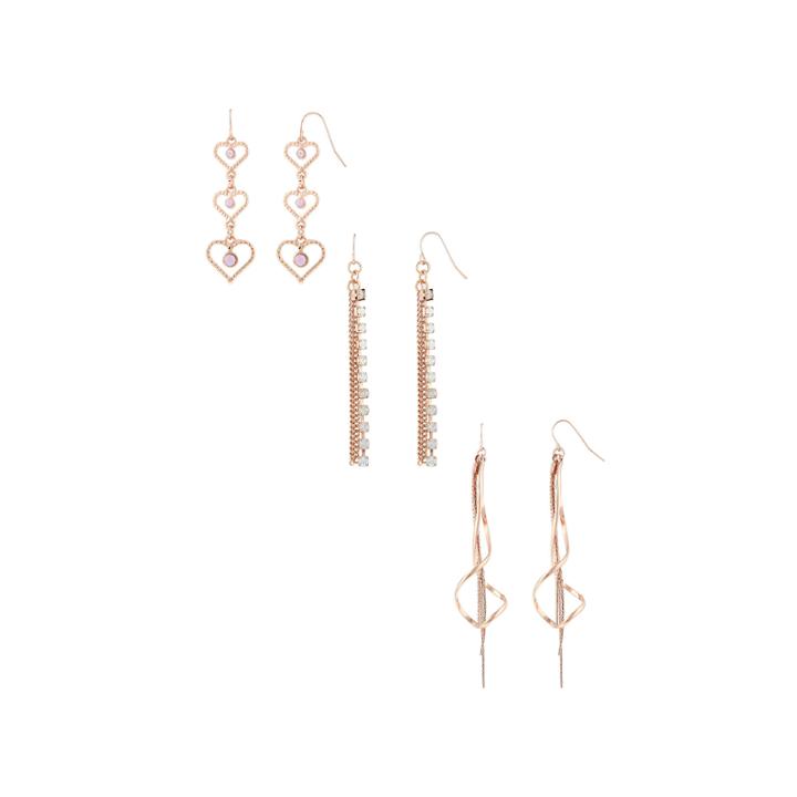 Decree 3 Pair Multi Color Earring Sets