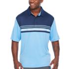 Izod Sport Color Block Stripe Printed Polo Short Sleeve Stripe Knit Polo Shirt Big And Tall