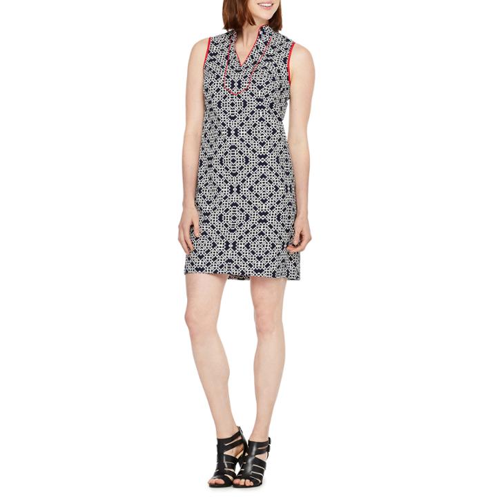 Jessica Howard Sleeveless Geometric Shift Dress