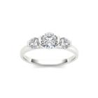 1 1/4 Ct. T.w. Diamond 14k White Gold 3-stone Engagement Ring