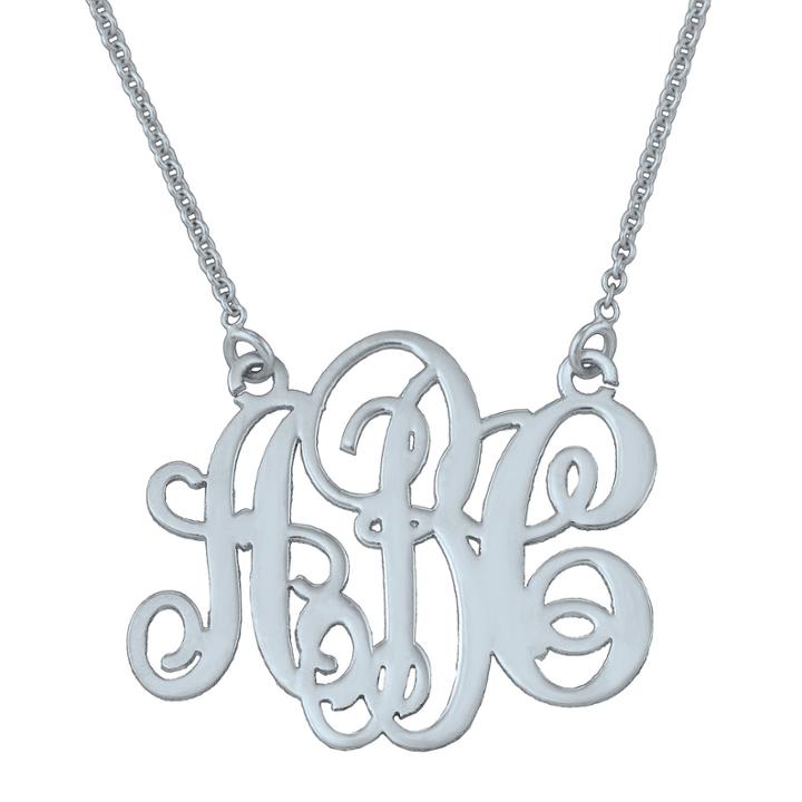 Personalized Swirl 20mm Monogram Necklace