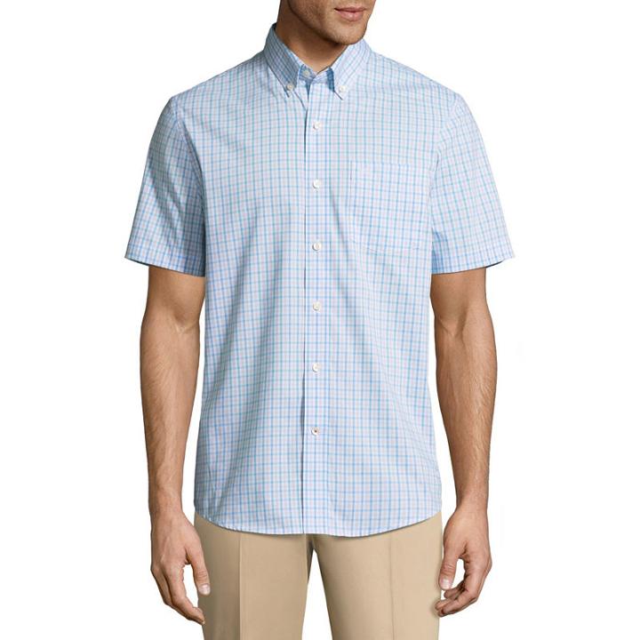 Dockers Short Sleeve Gingham Button-front Shirt