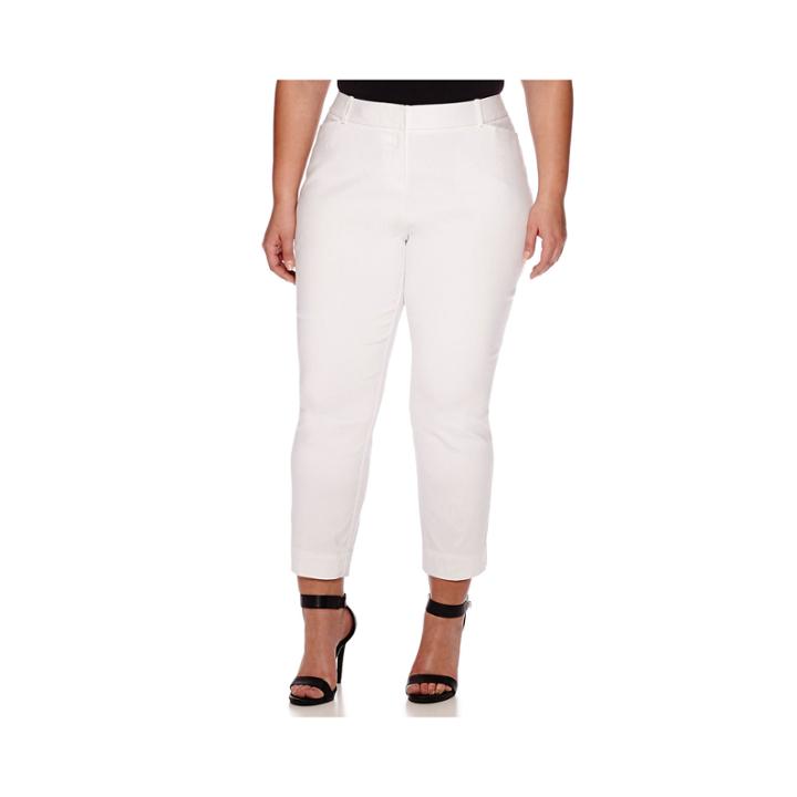 Worthington Curvy Fit Slim Leg Ankle Pants - Plus