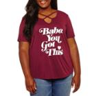 Short Sleeve You Got This Graphic T-shirt- Juniors Plus